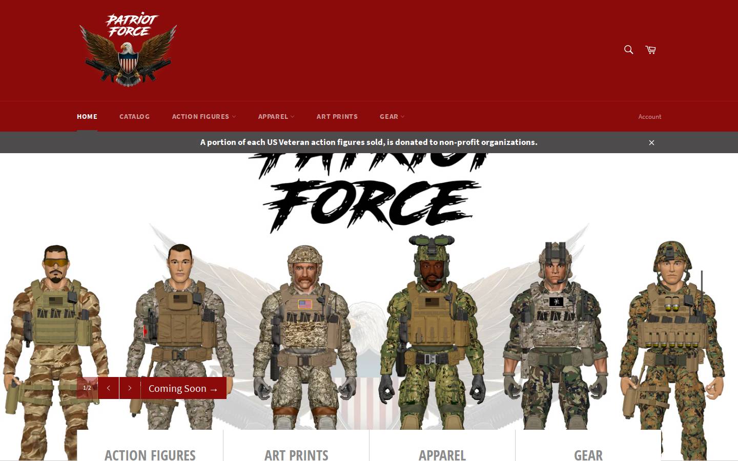 patriotforceusa.com homepage screenshot
