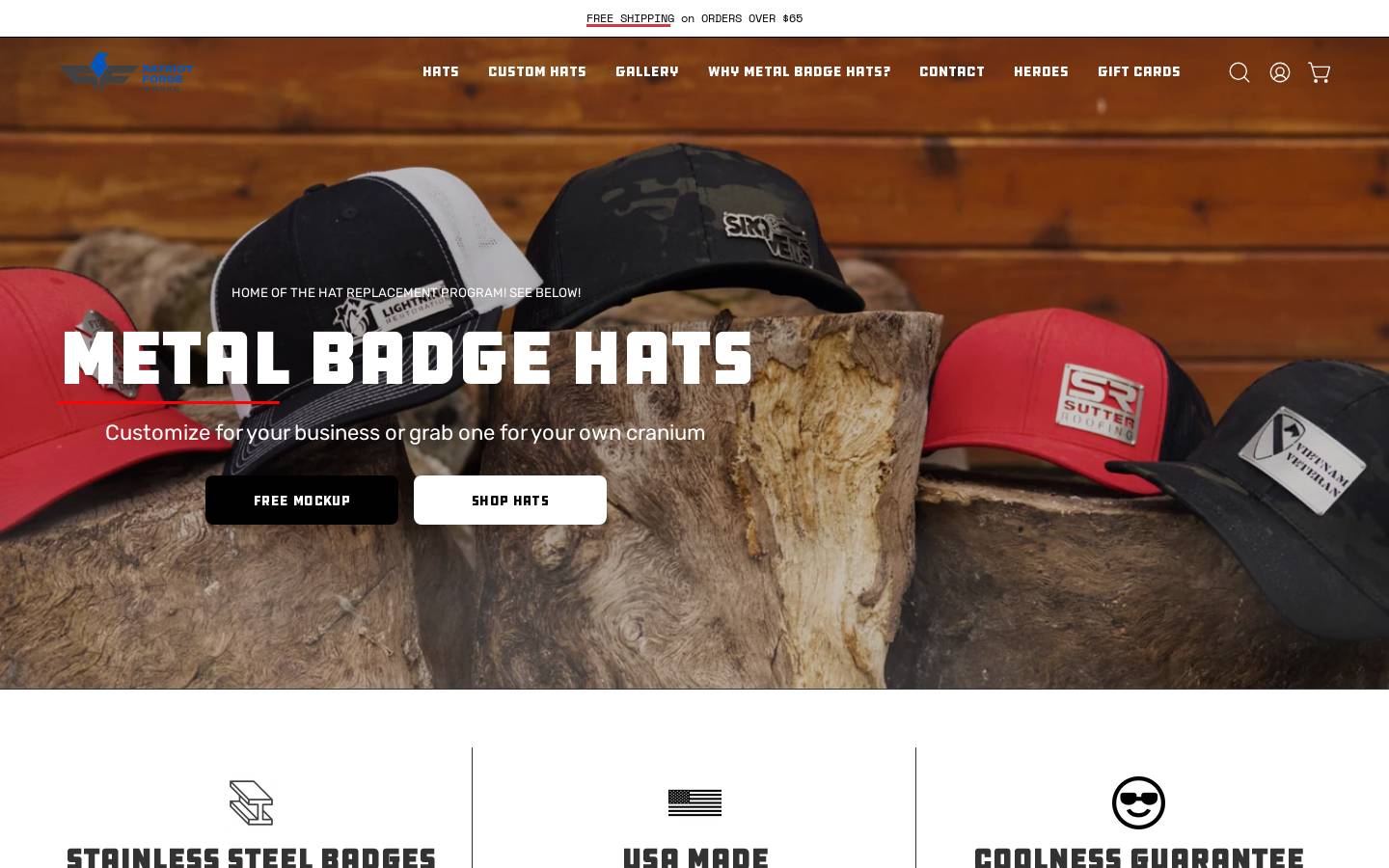 Patriot Forge Works homepage screenshot