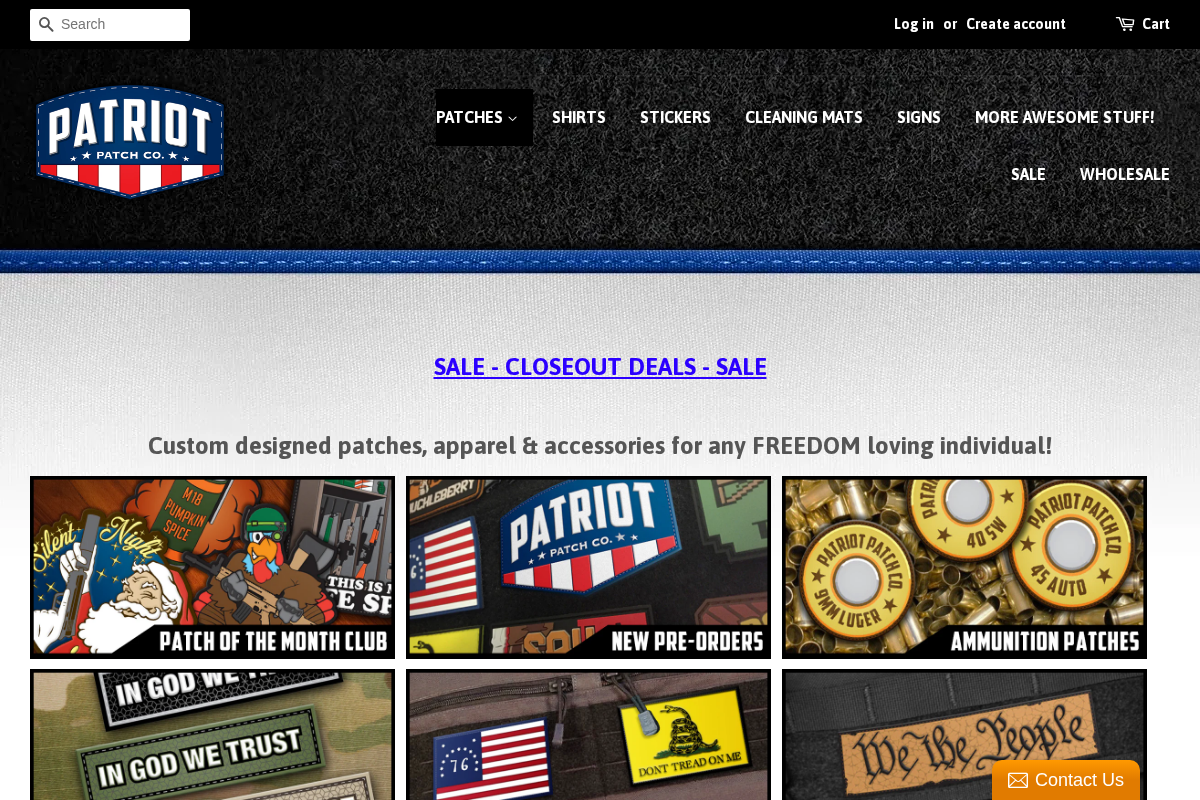 Patriot Patch Company LLC homepage screenshot