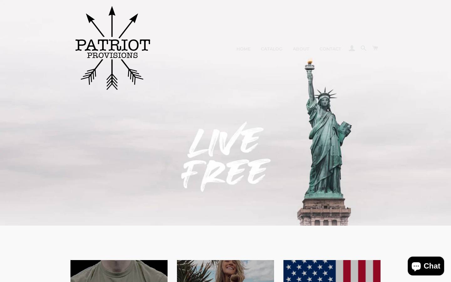 patriotprovisionsco.com homepage screenshot