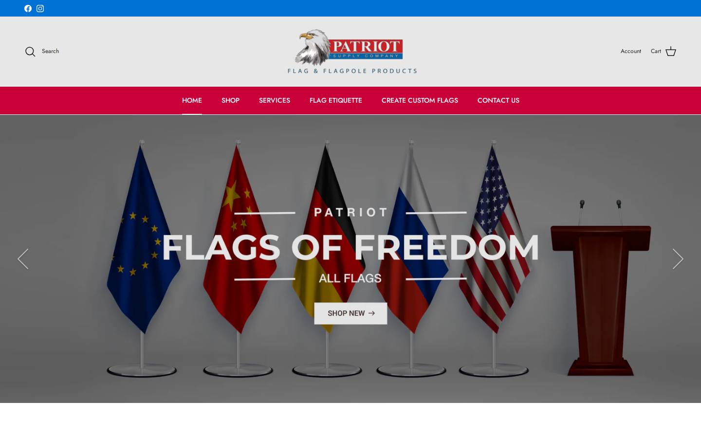 patriotsupplycompany.com homepage screenshot