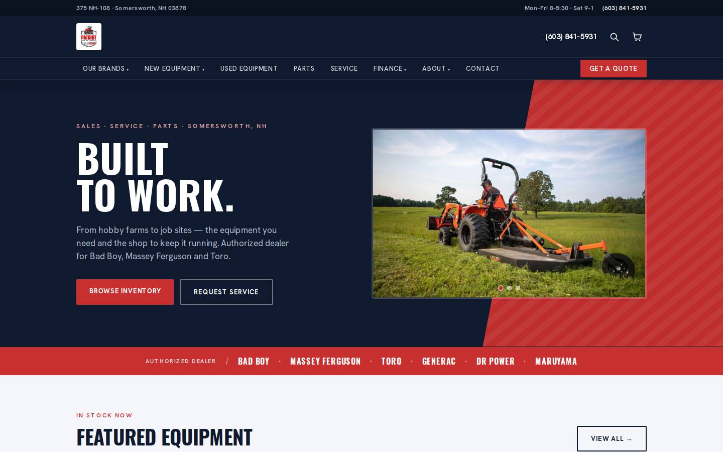 patriottractor.com homepage screenshot