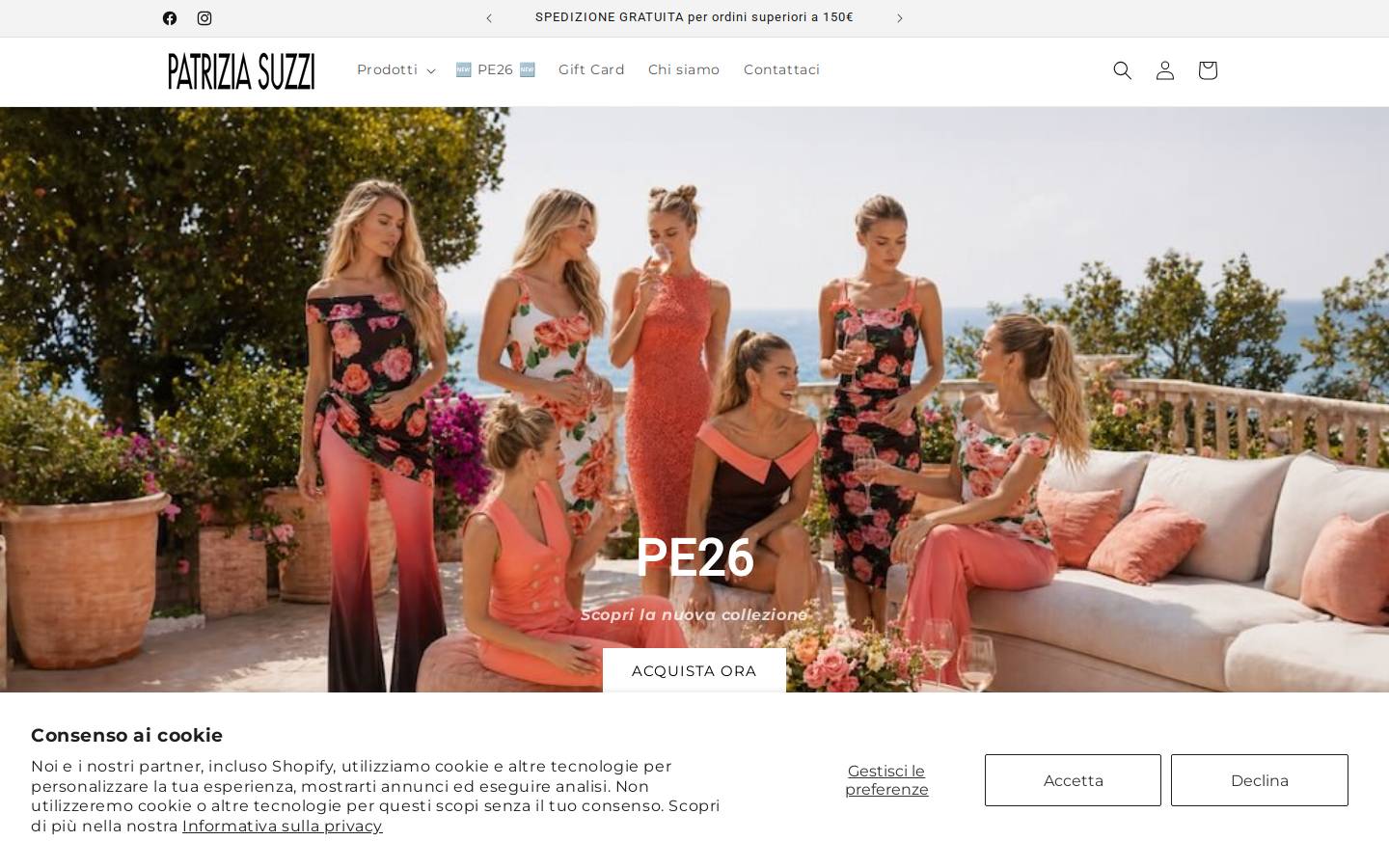 PATRIZIA SUZZI homepage screenshot