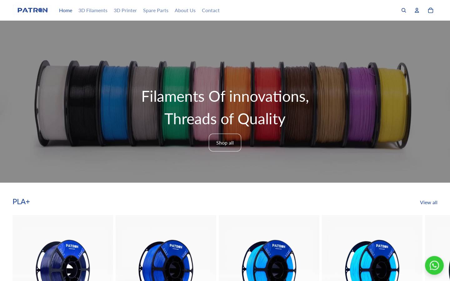 patron-3d.com homepage screenshot