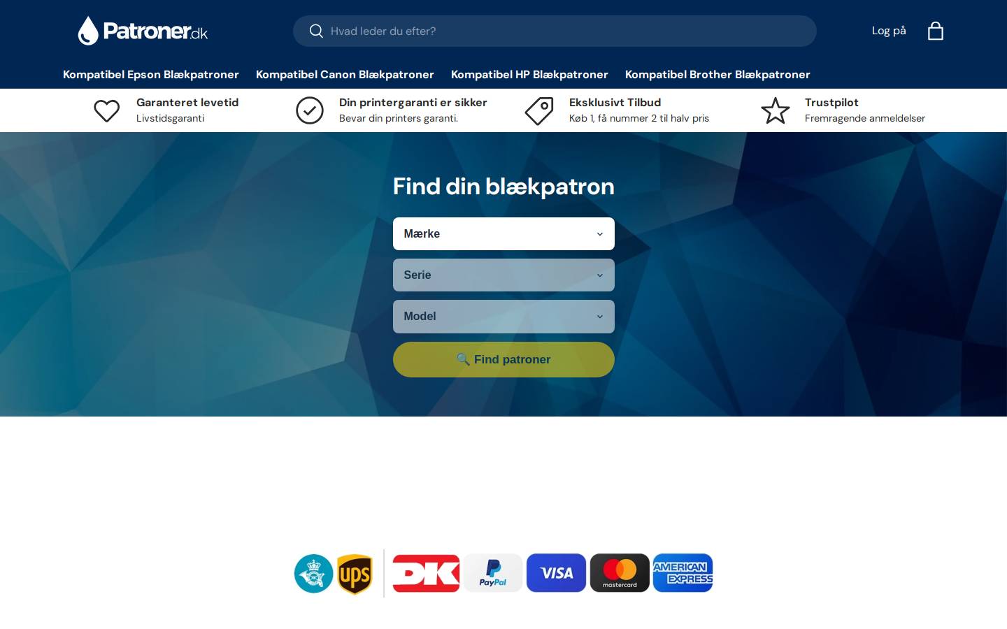 patroner.dk homepage screenshot