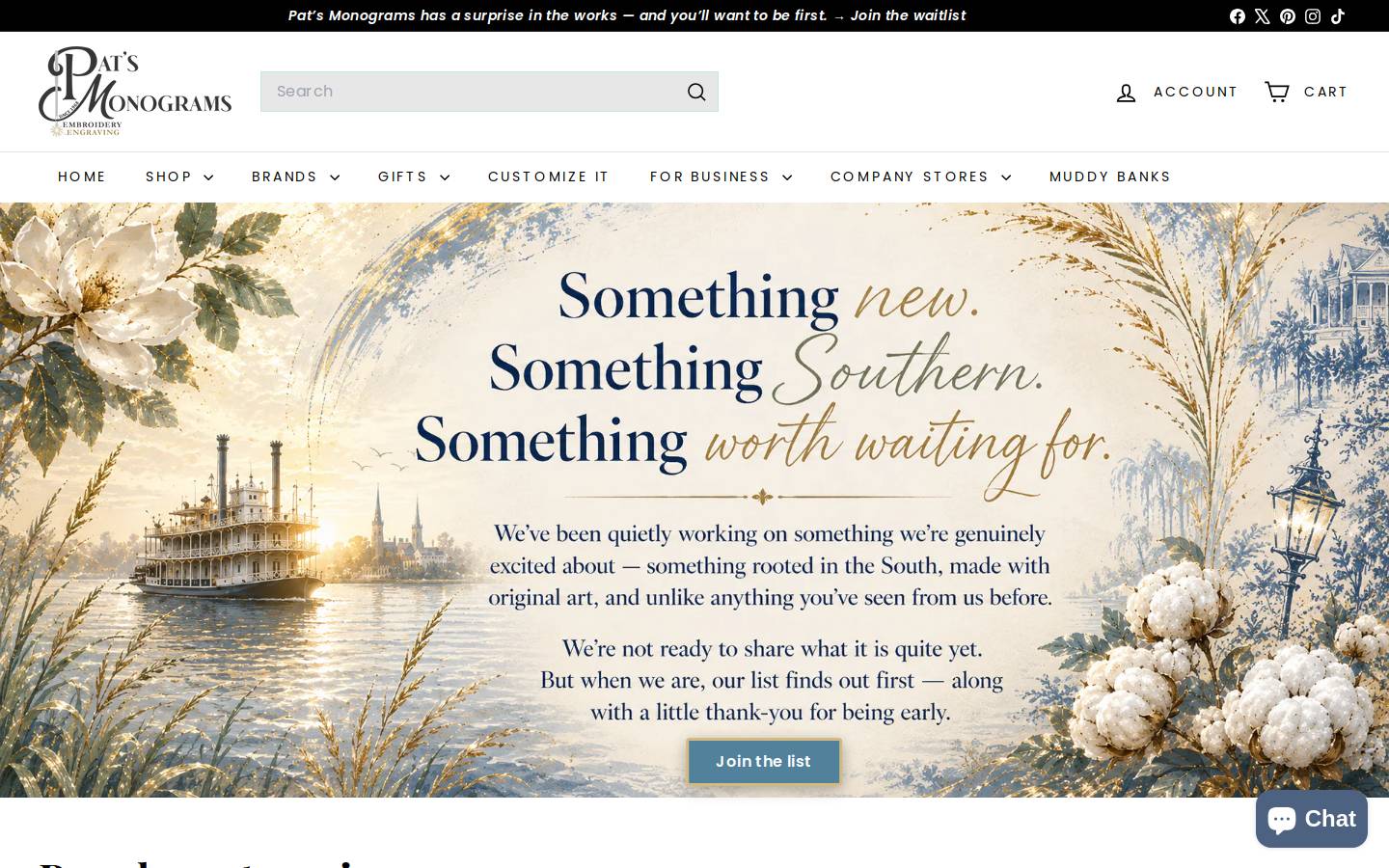 patssockshop.com homepage screenshot