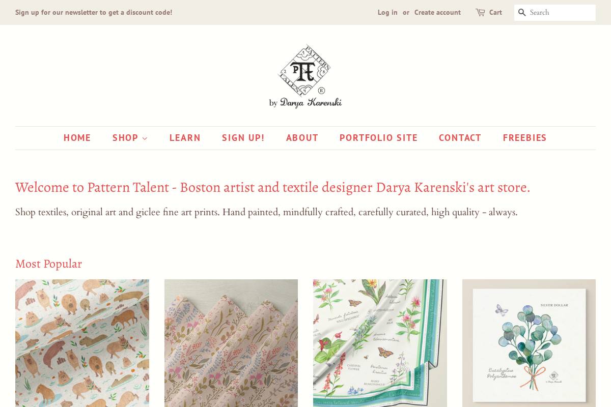 patterntalent.com homepage screenshot