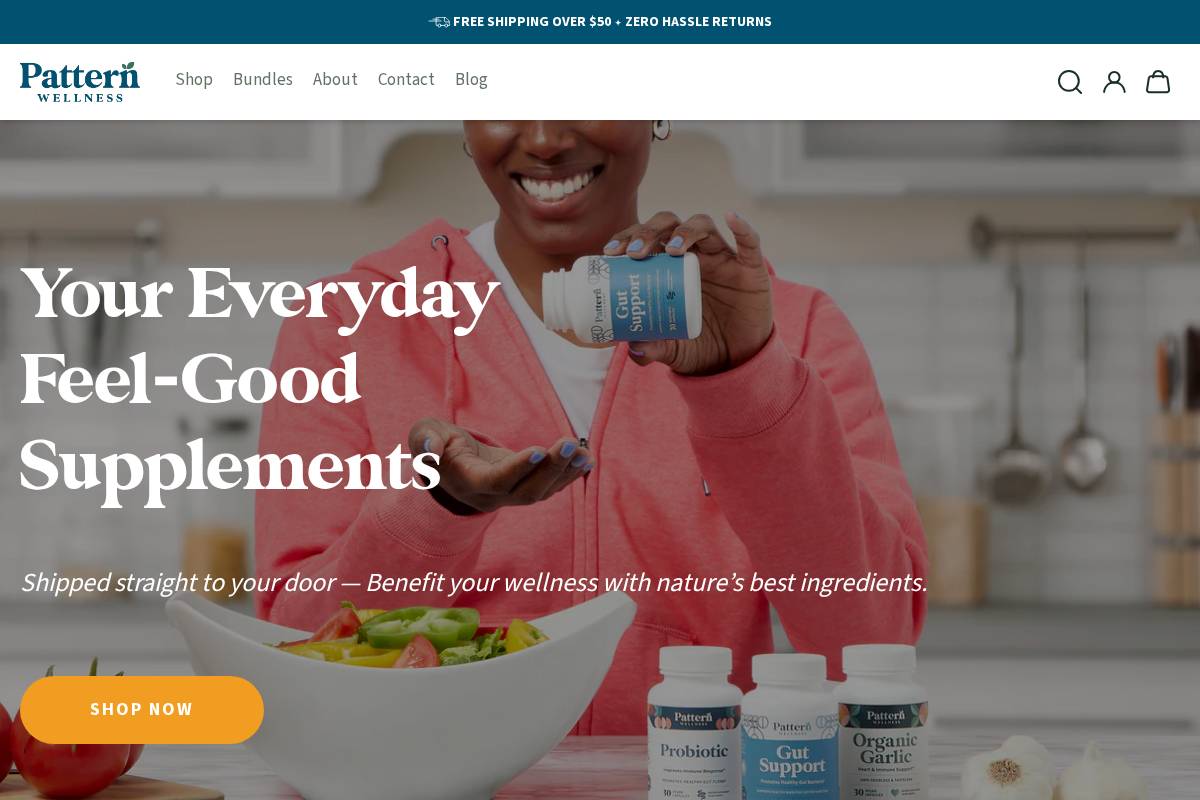 patternwellness.com homepage screenshot