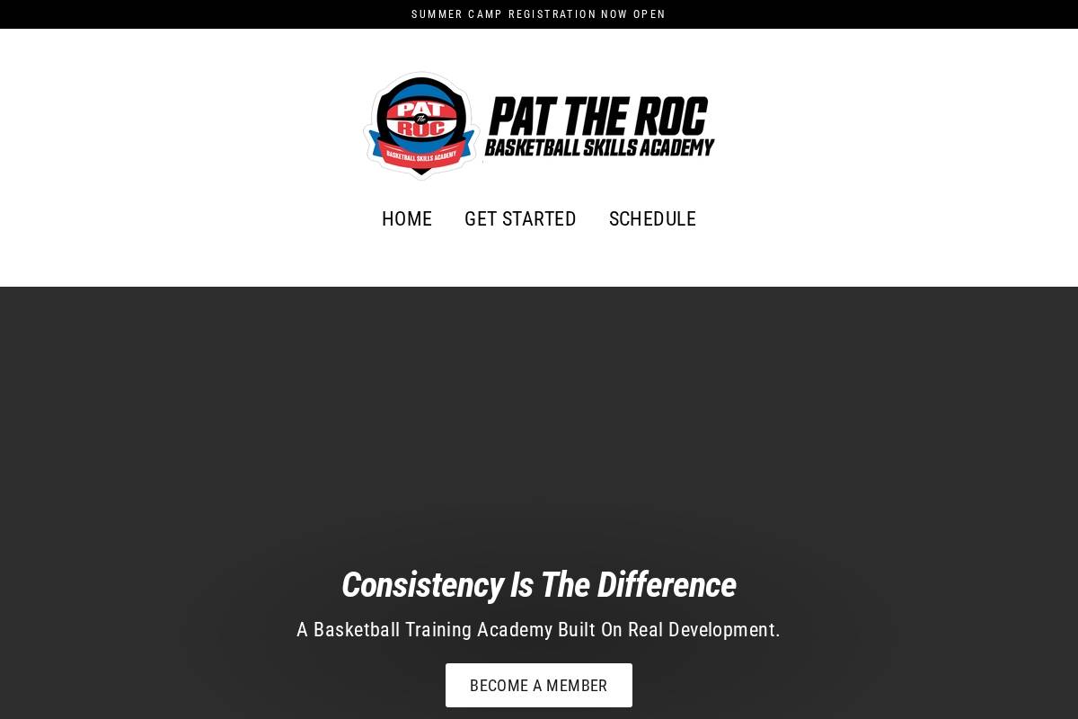 pattherocacademy.com homepage screenshot