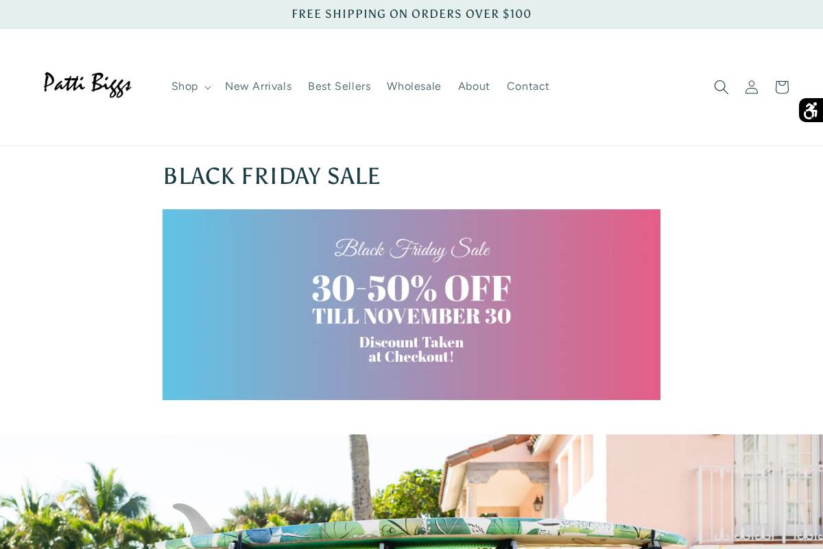 pattibiggs.com homepage screenshot