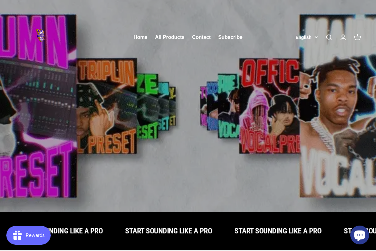 pattyspresets.com homepage screenshot