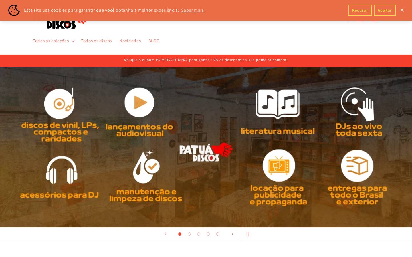 patuadiscos.com.br homepage screenshot