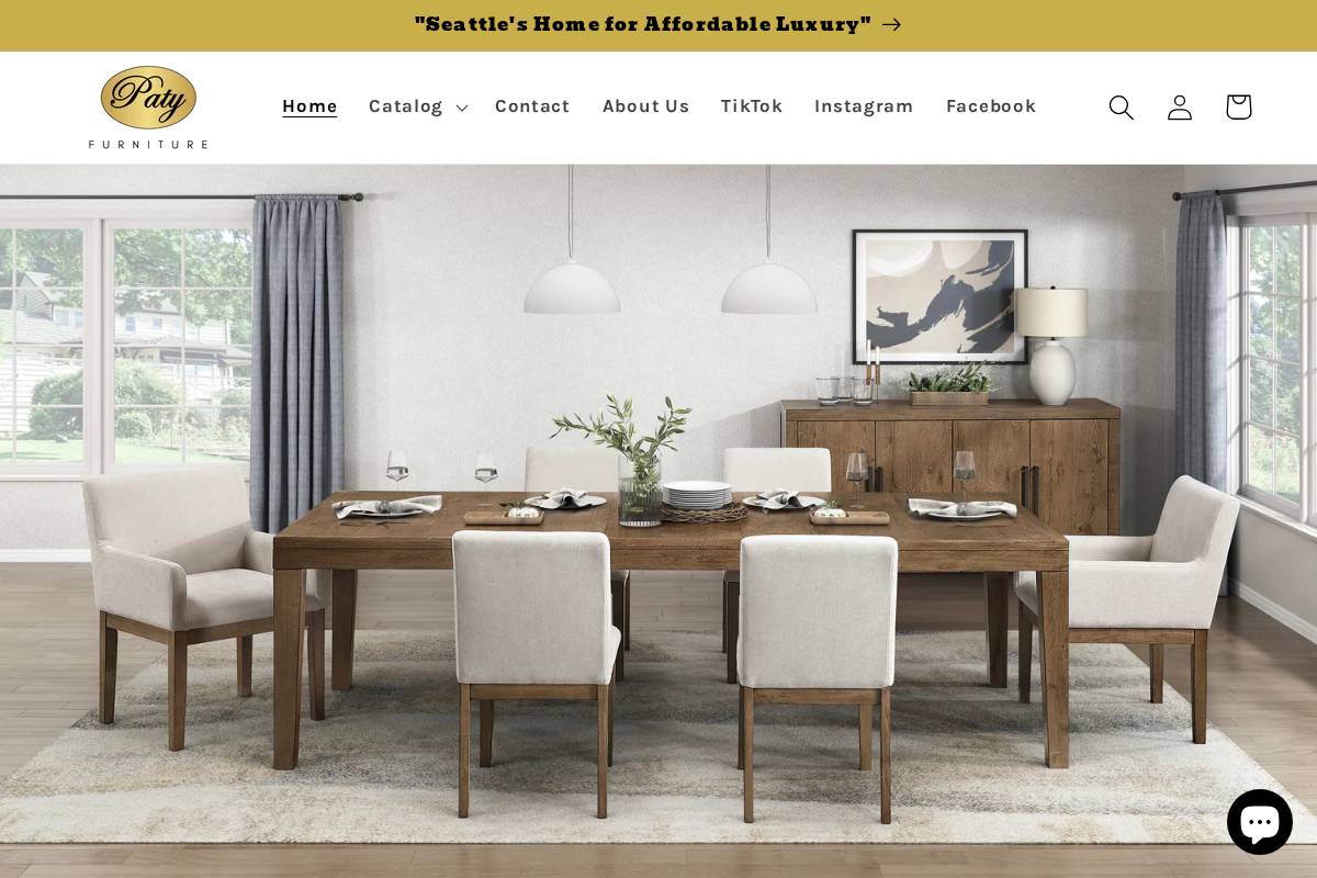 paty-furniture.com homepage screenshot