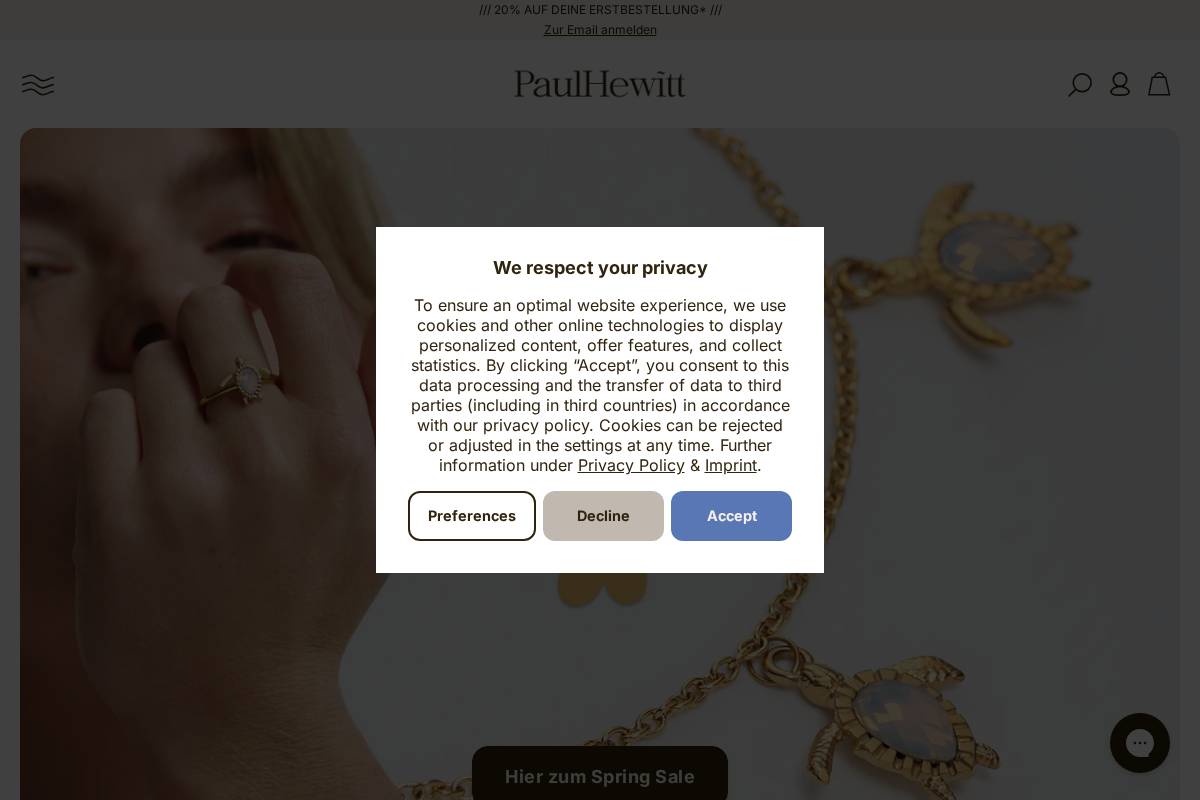 Paul Hewitt homepage screenshot