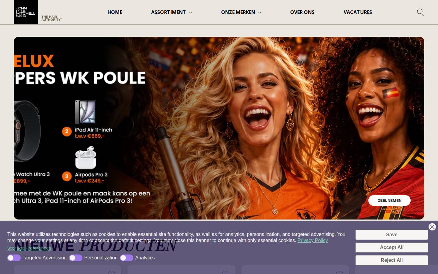 paul-mitchell.be homepage screenshot