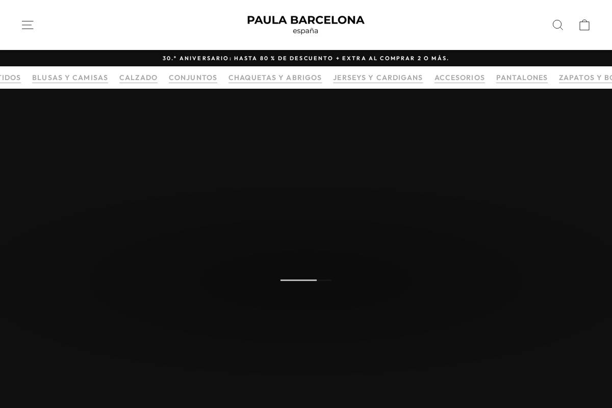 Paula Barcelona homepage screenshot