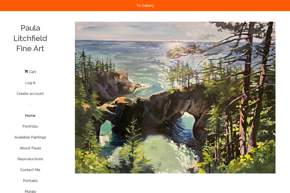 paulalitchfieldfineart.com homepage screenshot