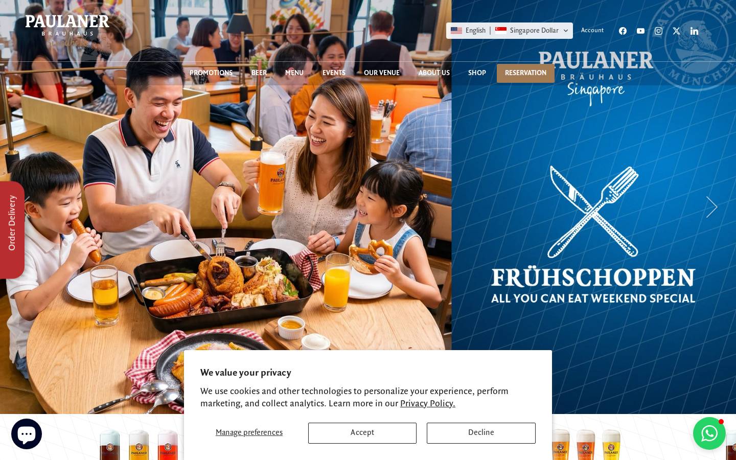 paulaner-brauhaus-singapore.com homepage screenshot