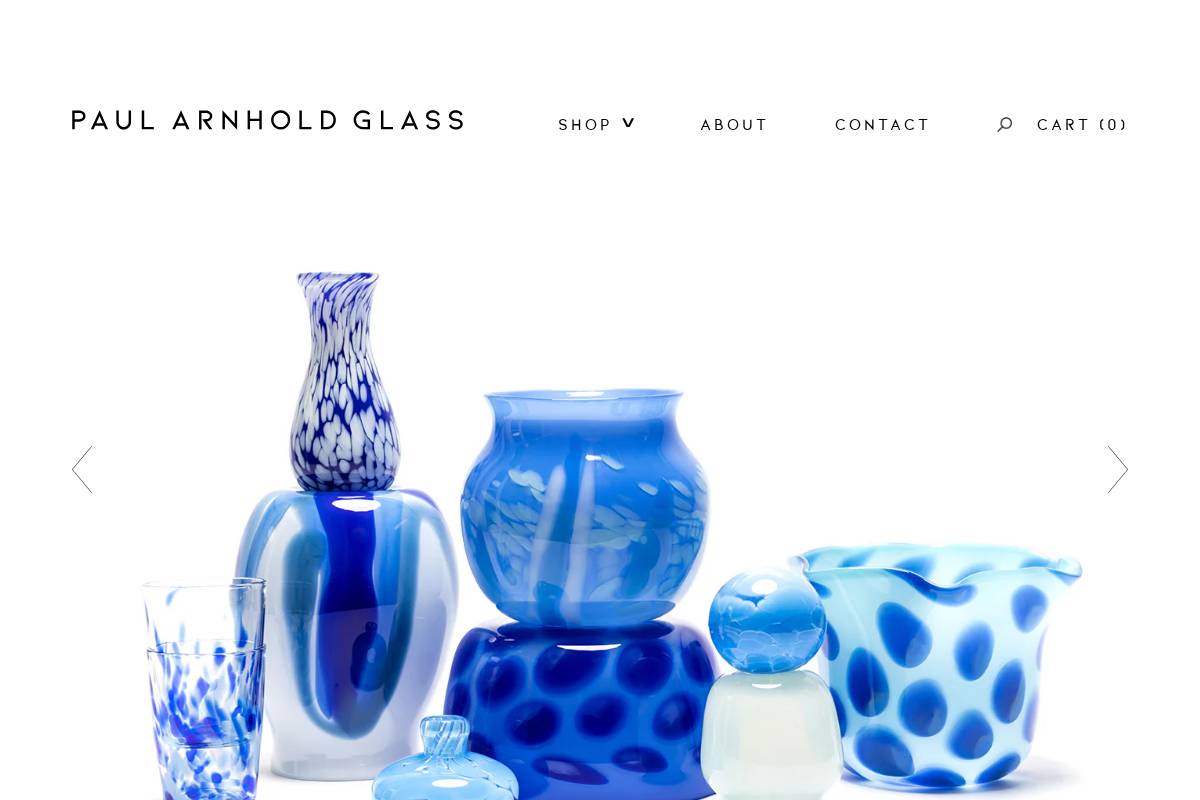 paularnholdglass.com homepage screenshot