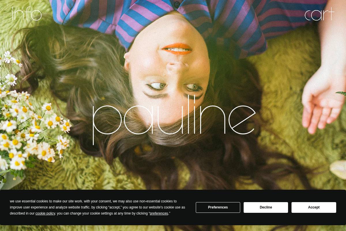 paulineny.com homepage screenshot