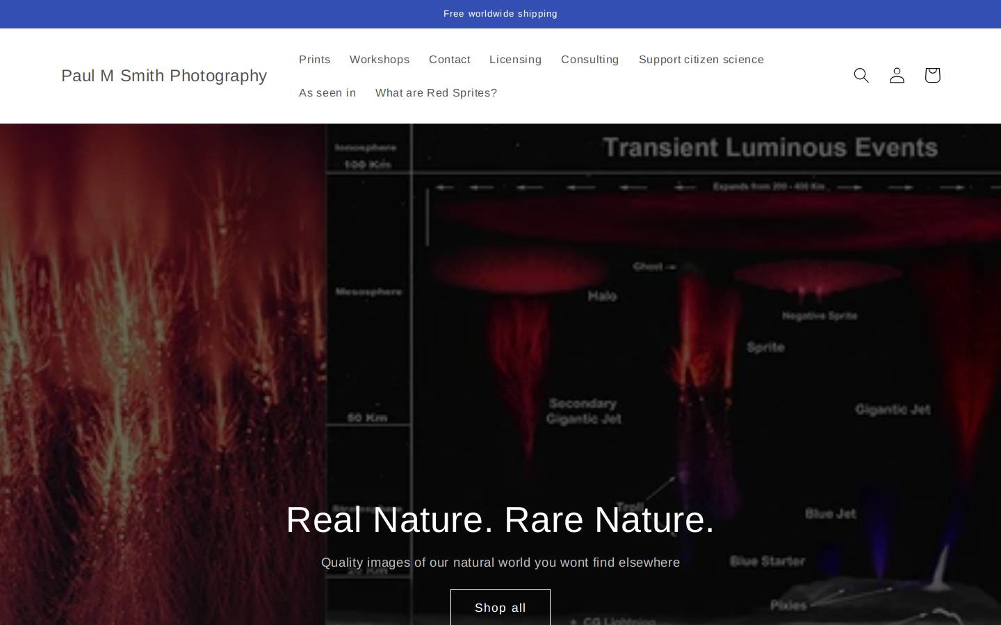 paulmsmithphotography.com homepage screenshot