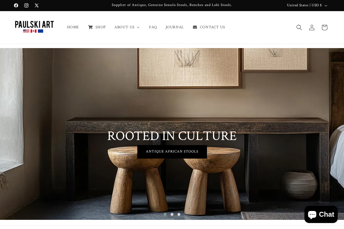 Paulski Art homepage screenshot