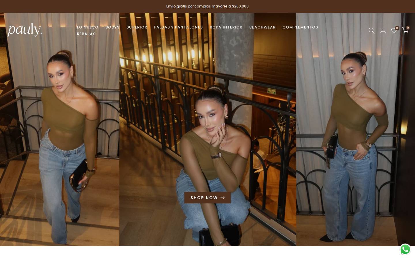paulylingerie.com homepage screenshot