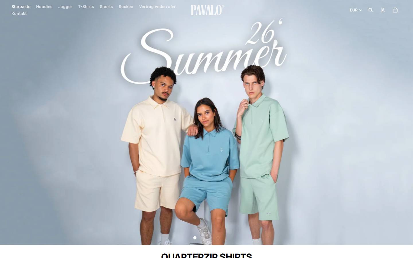 Pavalo homepage screenshot