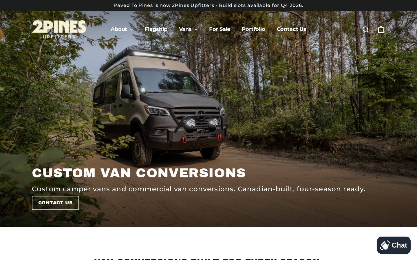 pavedtopines.com homepage screenshot