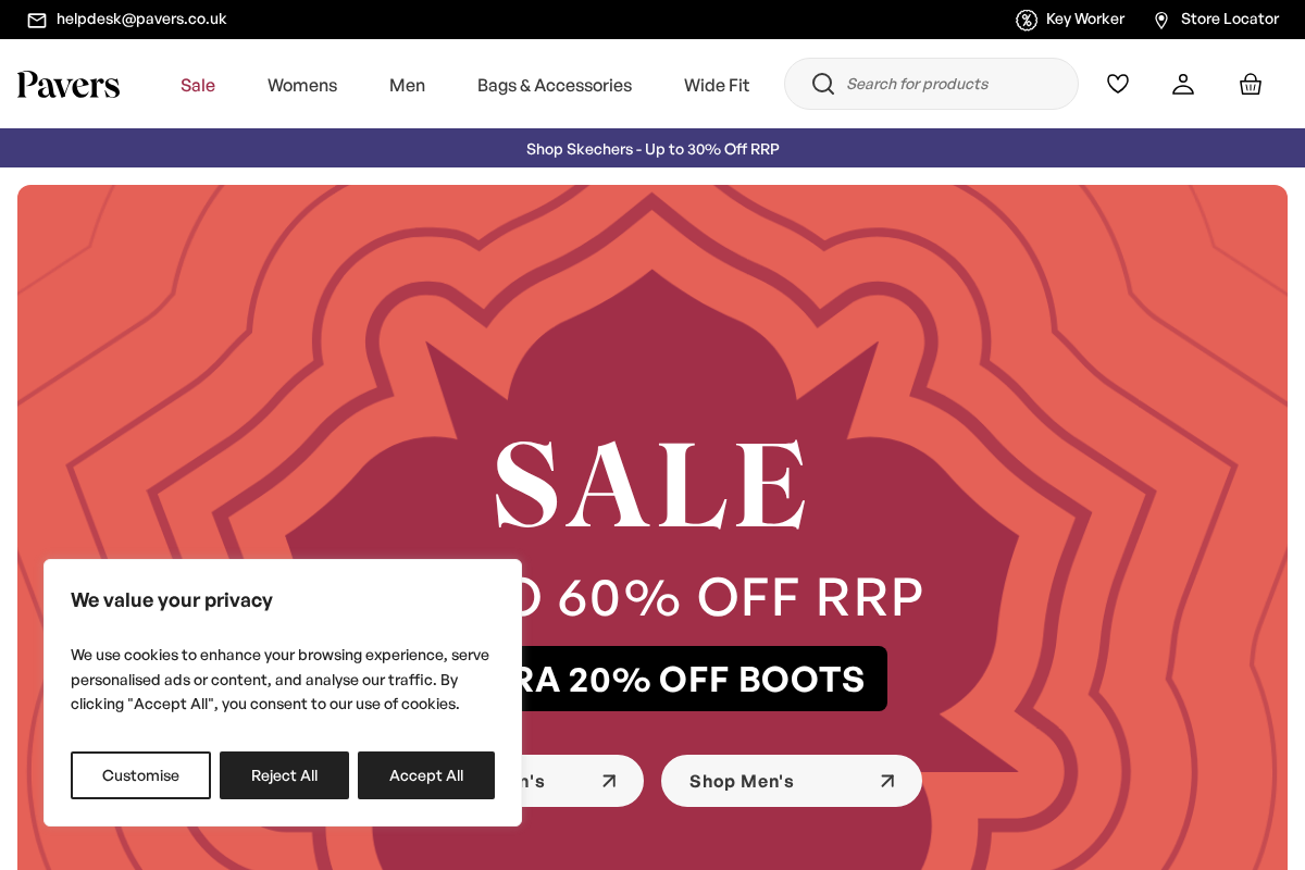 Pavers homepage screenshot