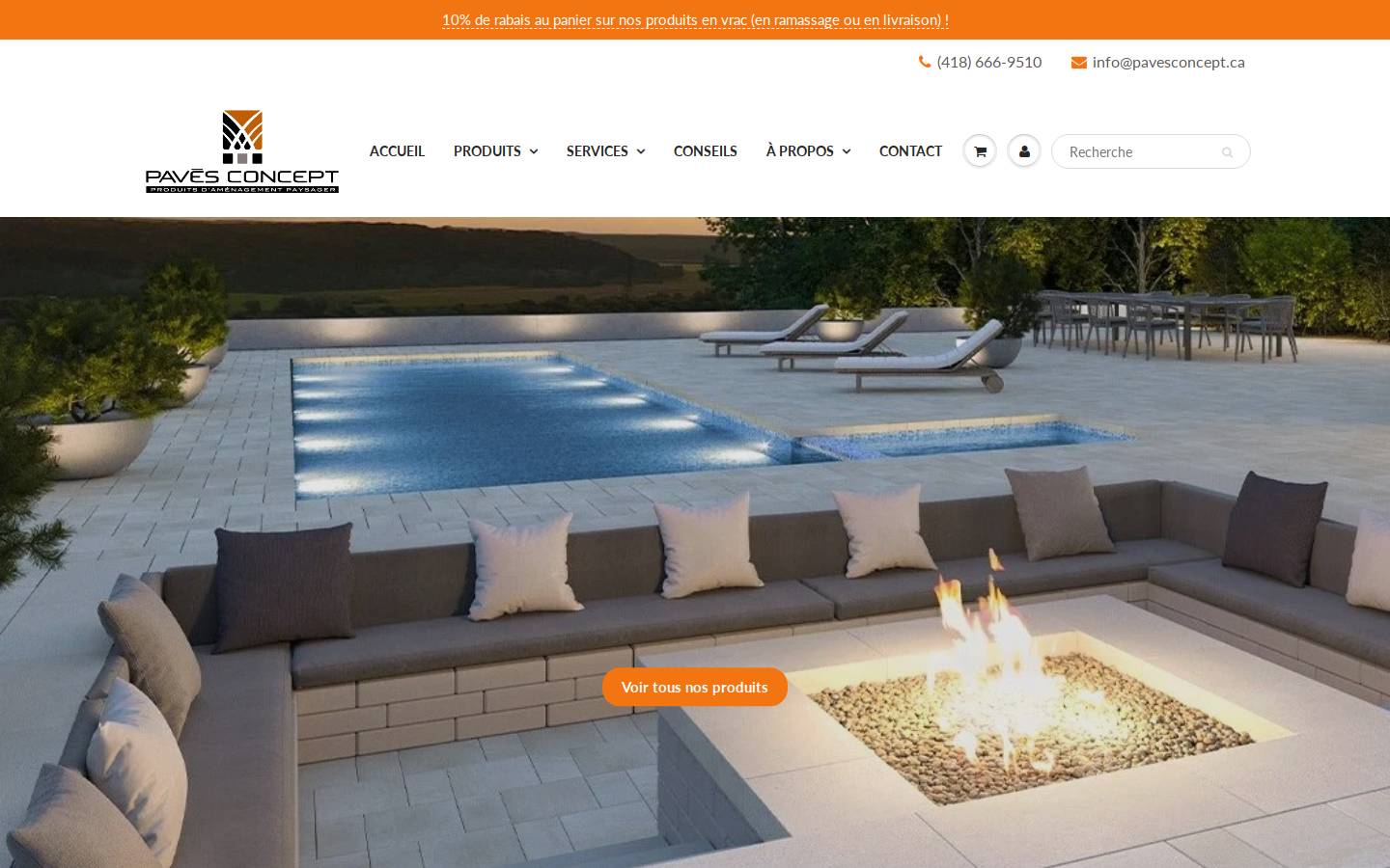 pavesconcept.ca homepage screenshot