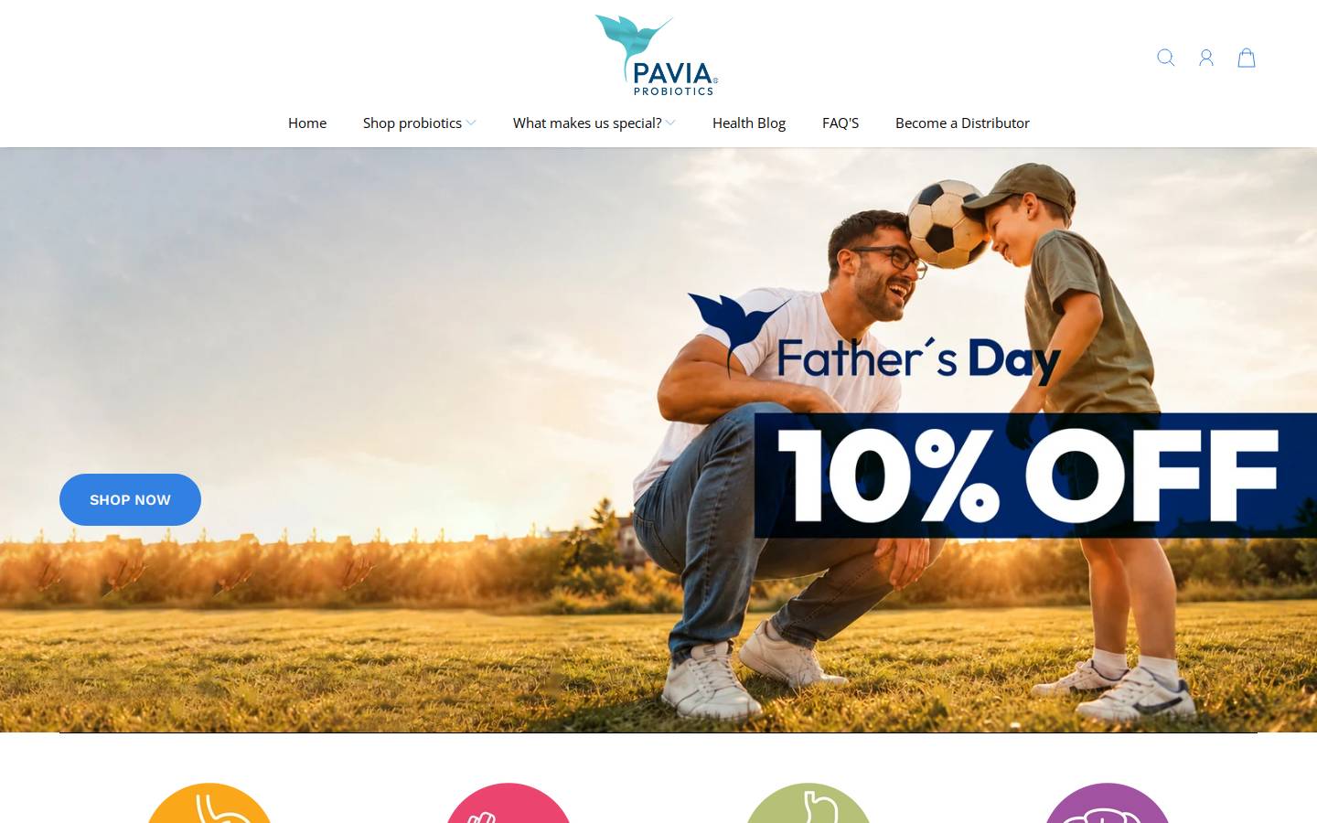 paviaprobiotics.com homepage screenshot