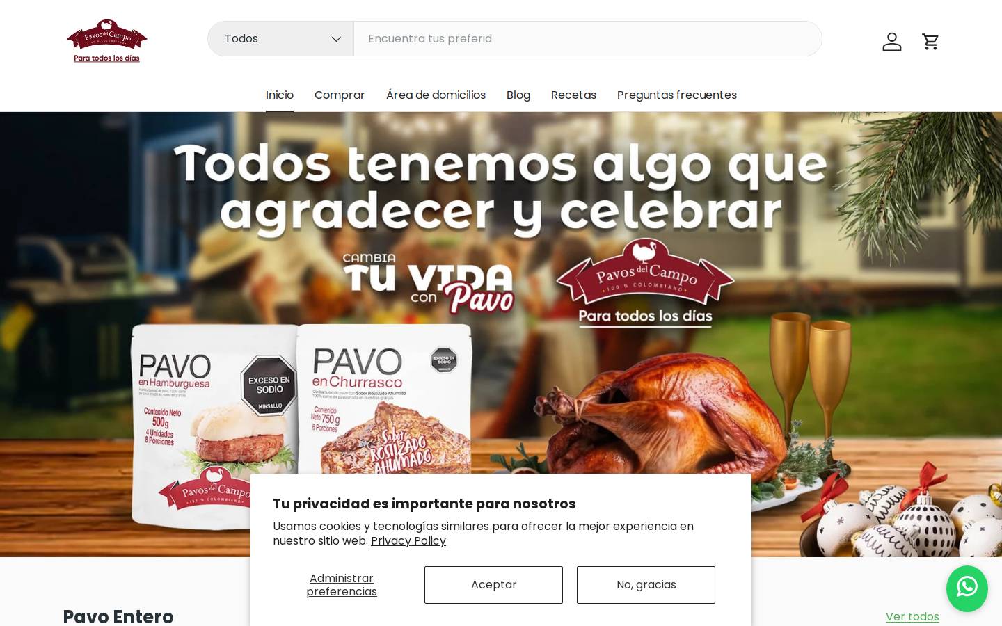 pavosdelcampo.co homepage screenshot