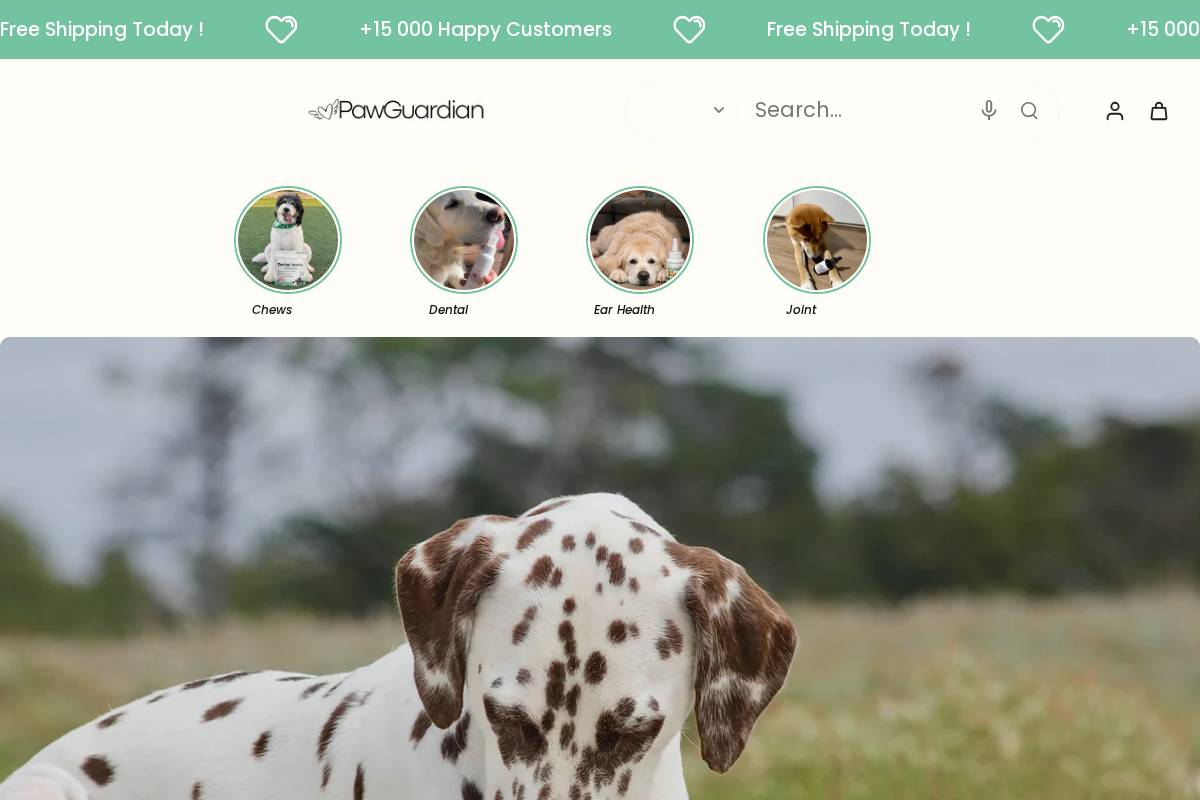 Paw Guardian homepage screenshot