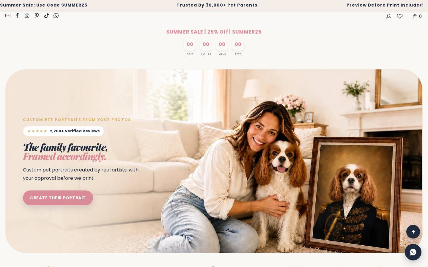 Paw & Glory homepage screenshot
