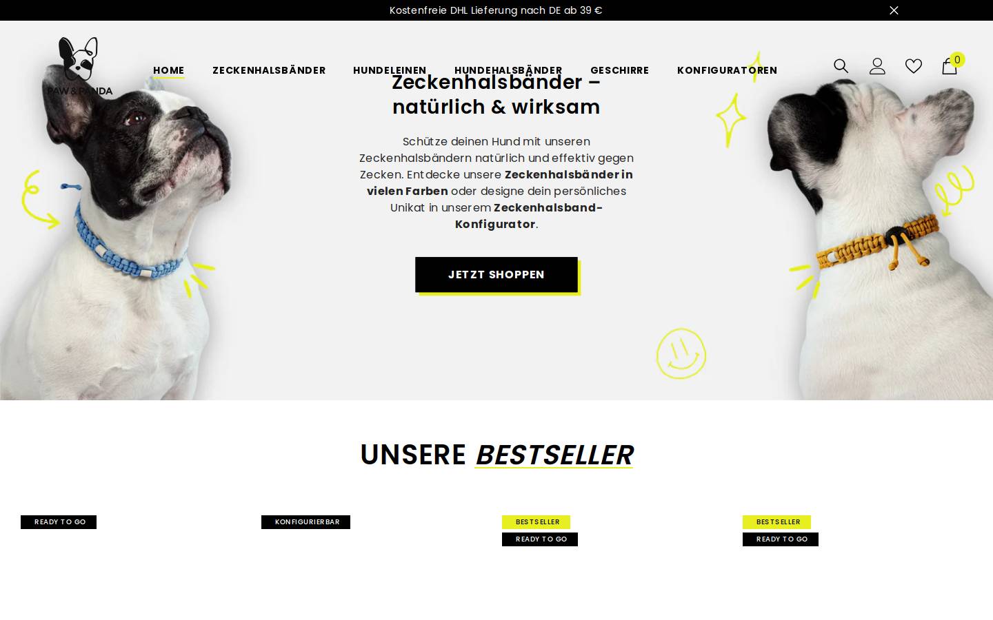 Pawandpanda homepage screenshot