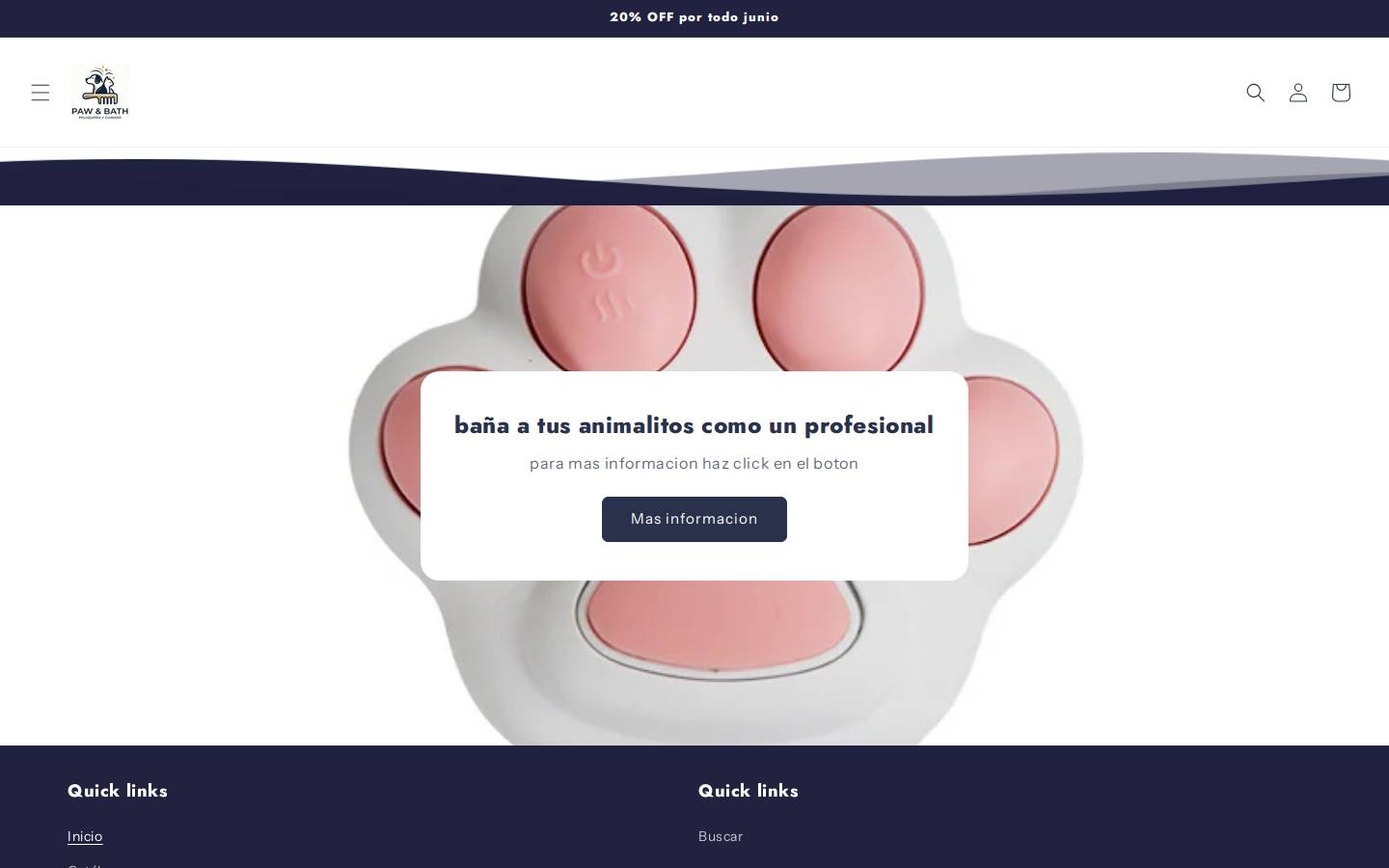 pawbathpeluqueriaycuidado.com homepage screenshot