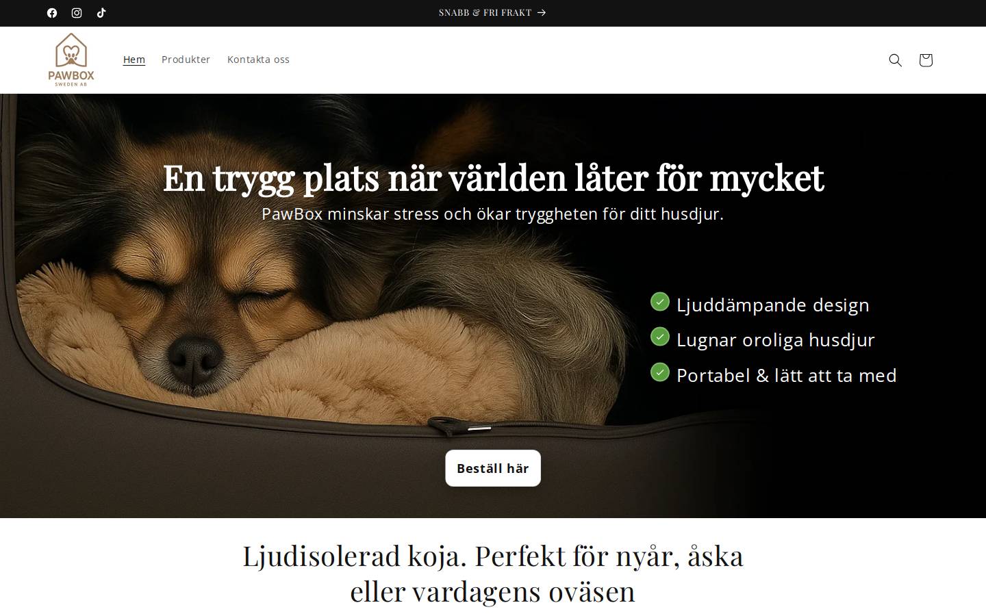 Pawbox homepage screenshot