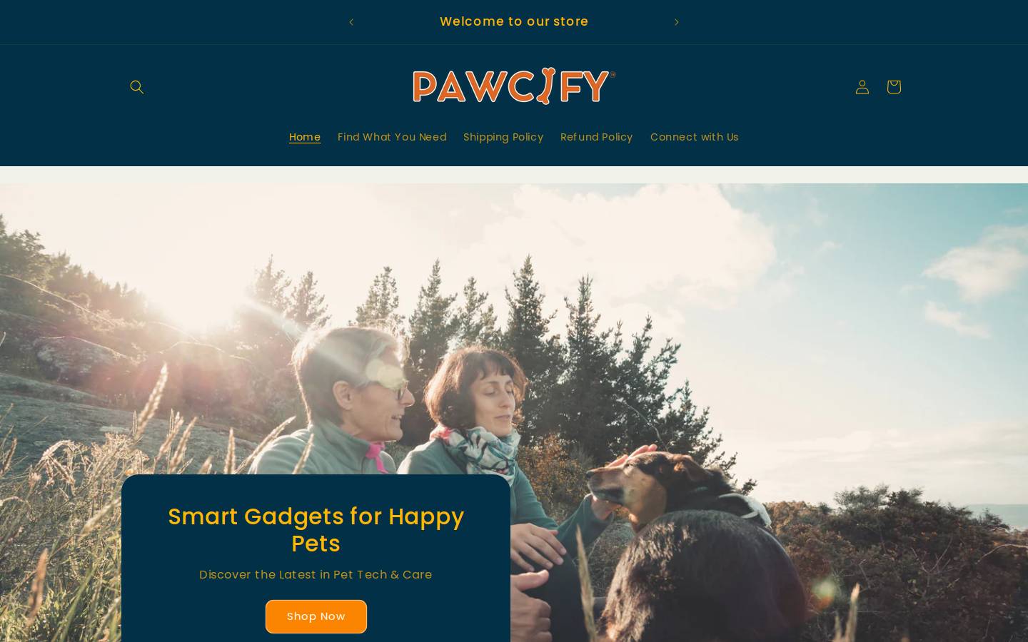 pawcify.com homepage screenshot
