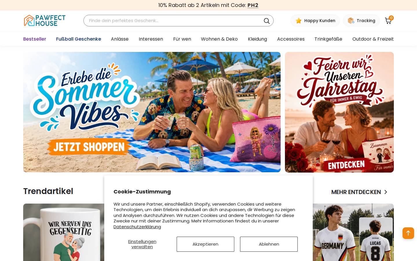 pawfecthouse.com homepage screenshot
