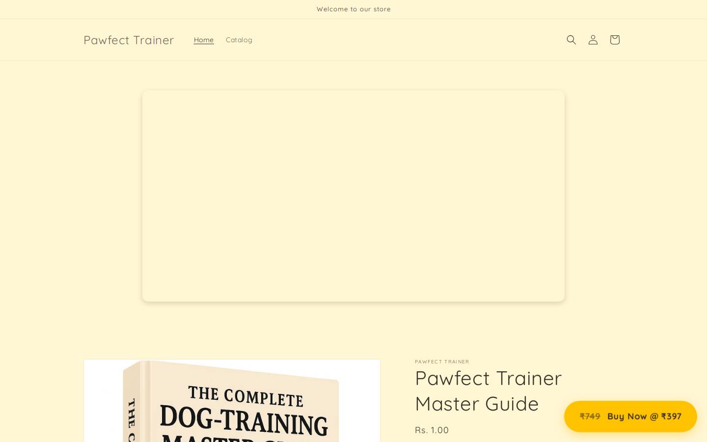pawfectrainer.shop homepage screenshot