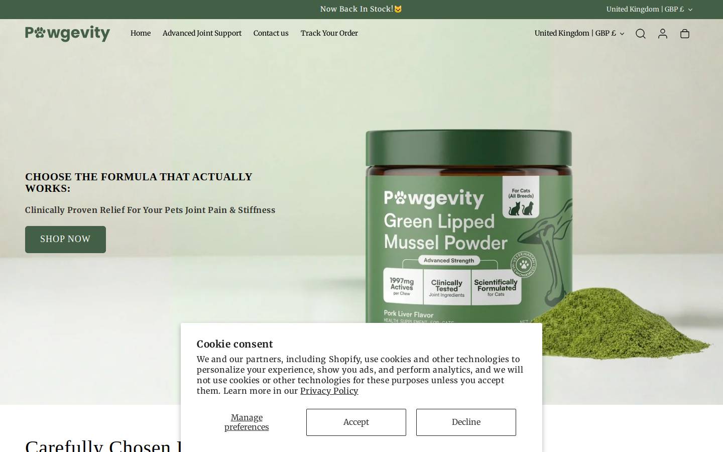 pawgevityco.com homepage screenshot