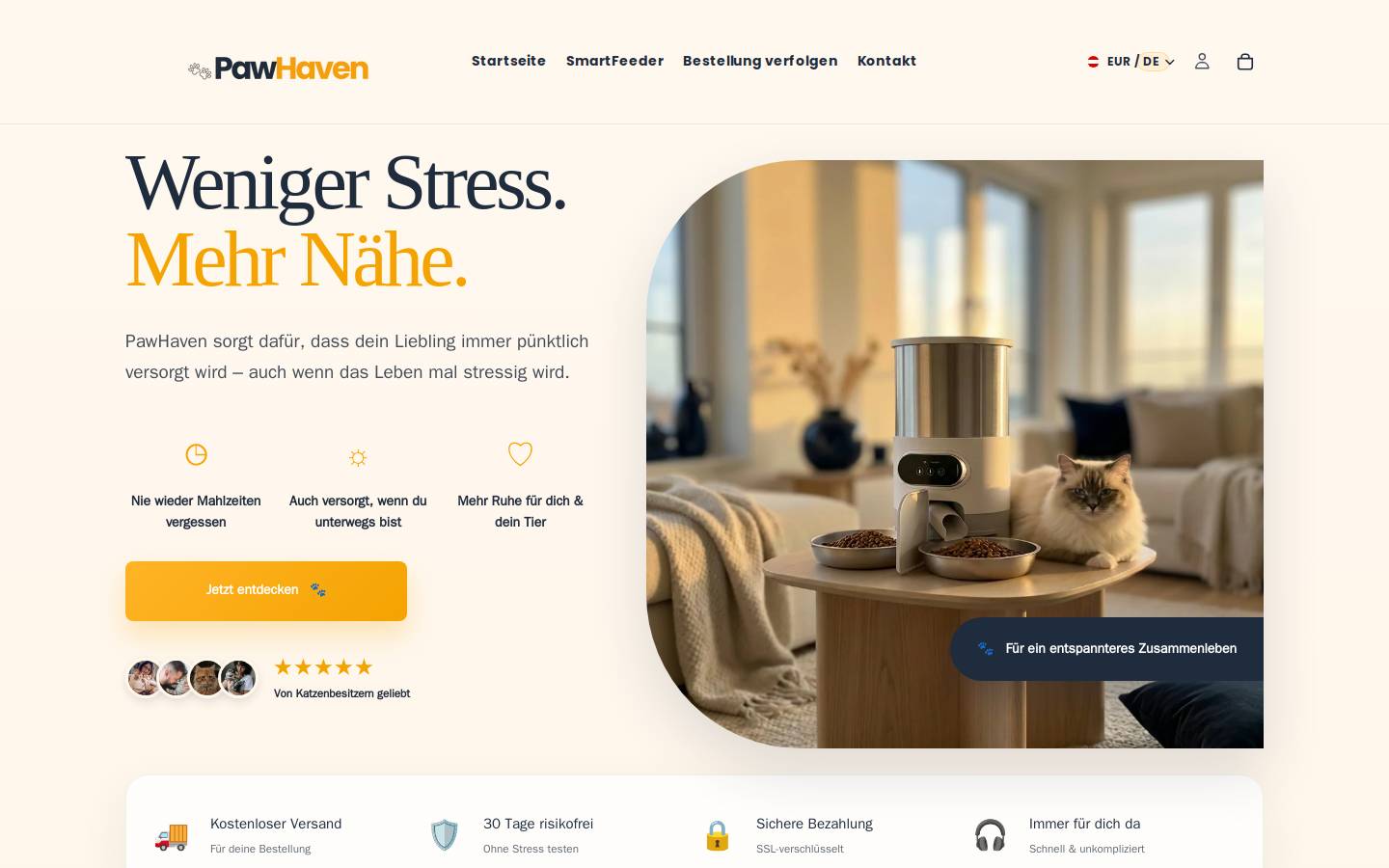 pawhavenplace.com homepage screenshot