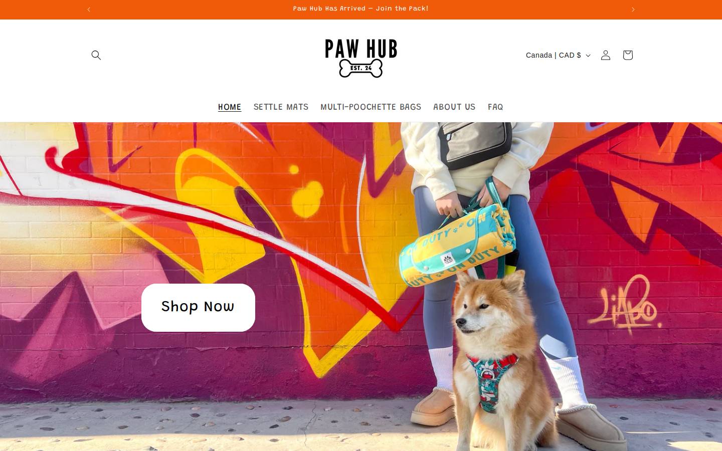pawhubco.com homepage screenshot