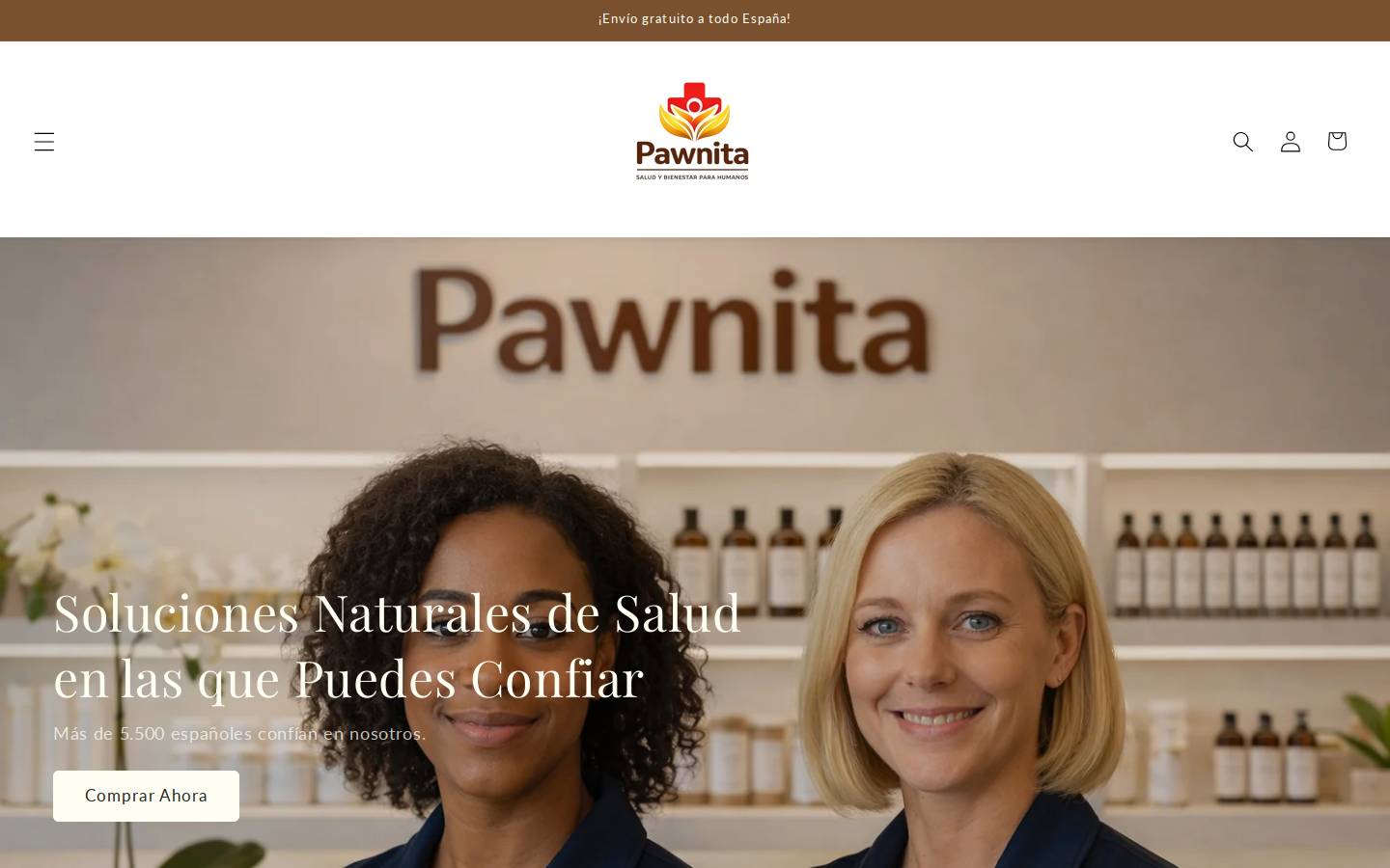 pawnita.com homepage screenshot