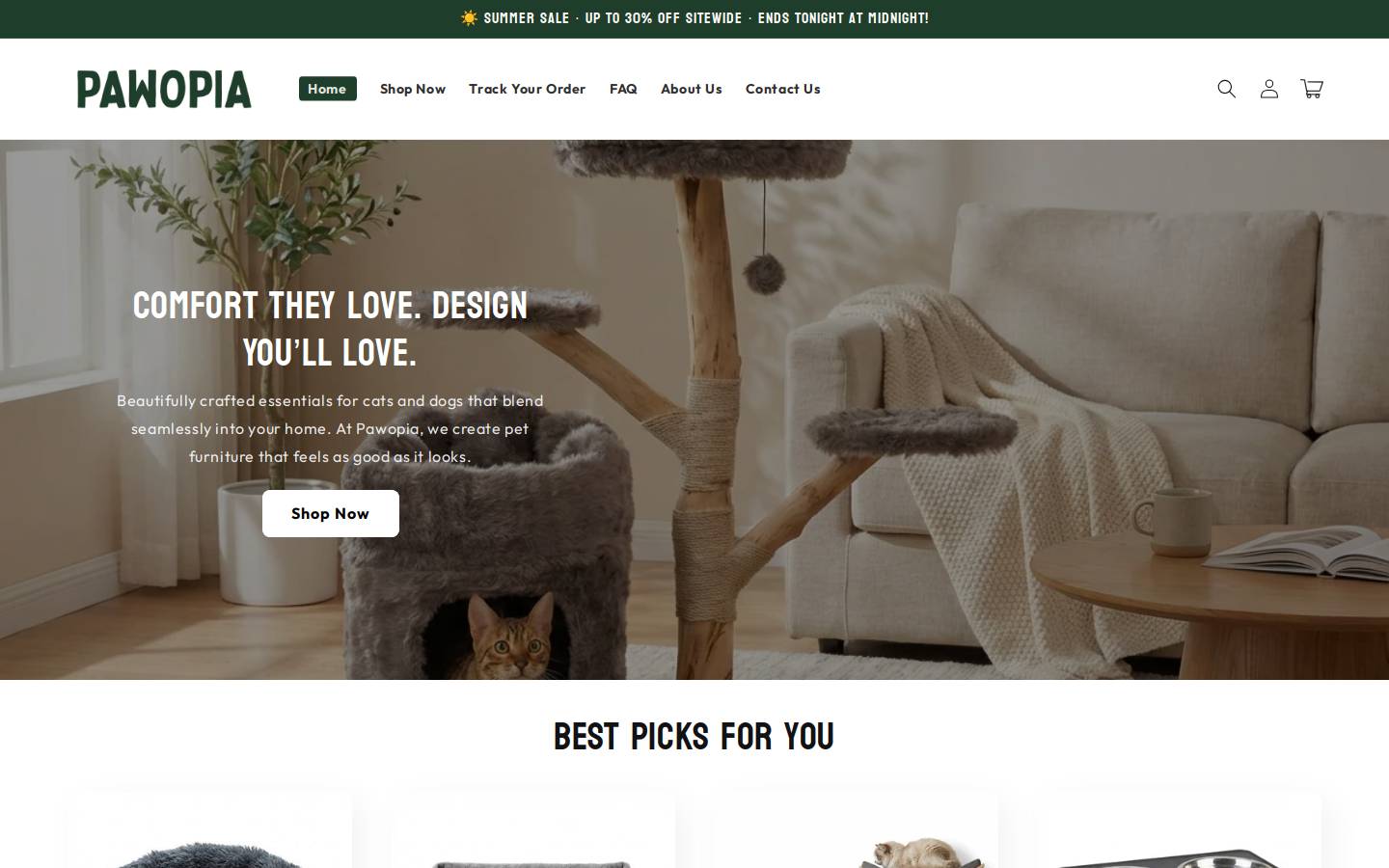 pawopia.com homepage screenshot