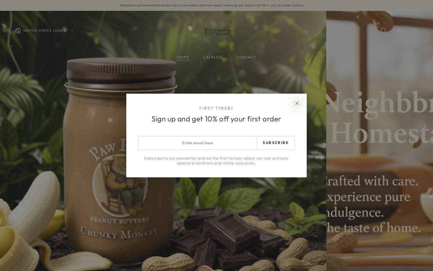 pawpawspeanutbutters.com homepage screenshot
