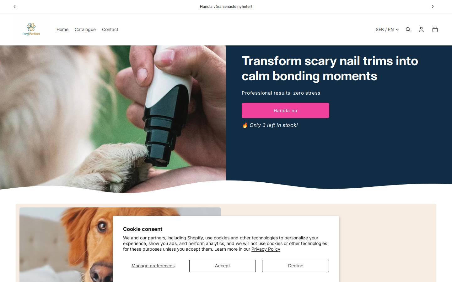 pawperfect.online homepage screenshot