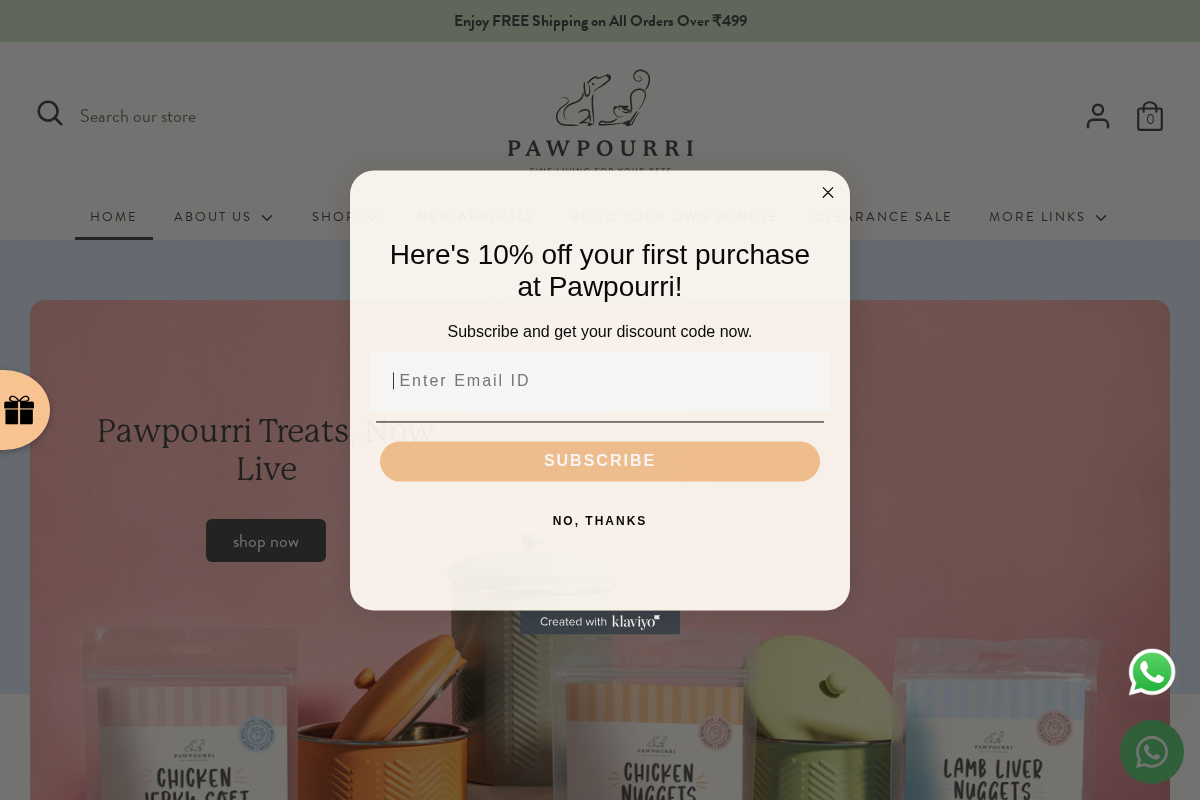 Pawpourri homepage screenshot