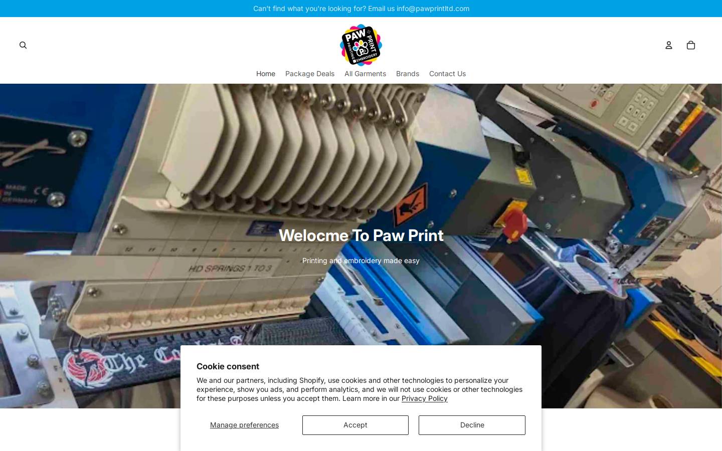 pawprintltd.com homepage screenshot